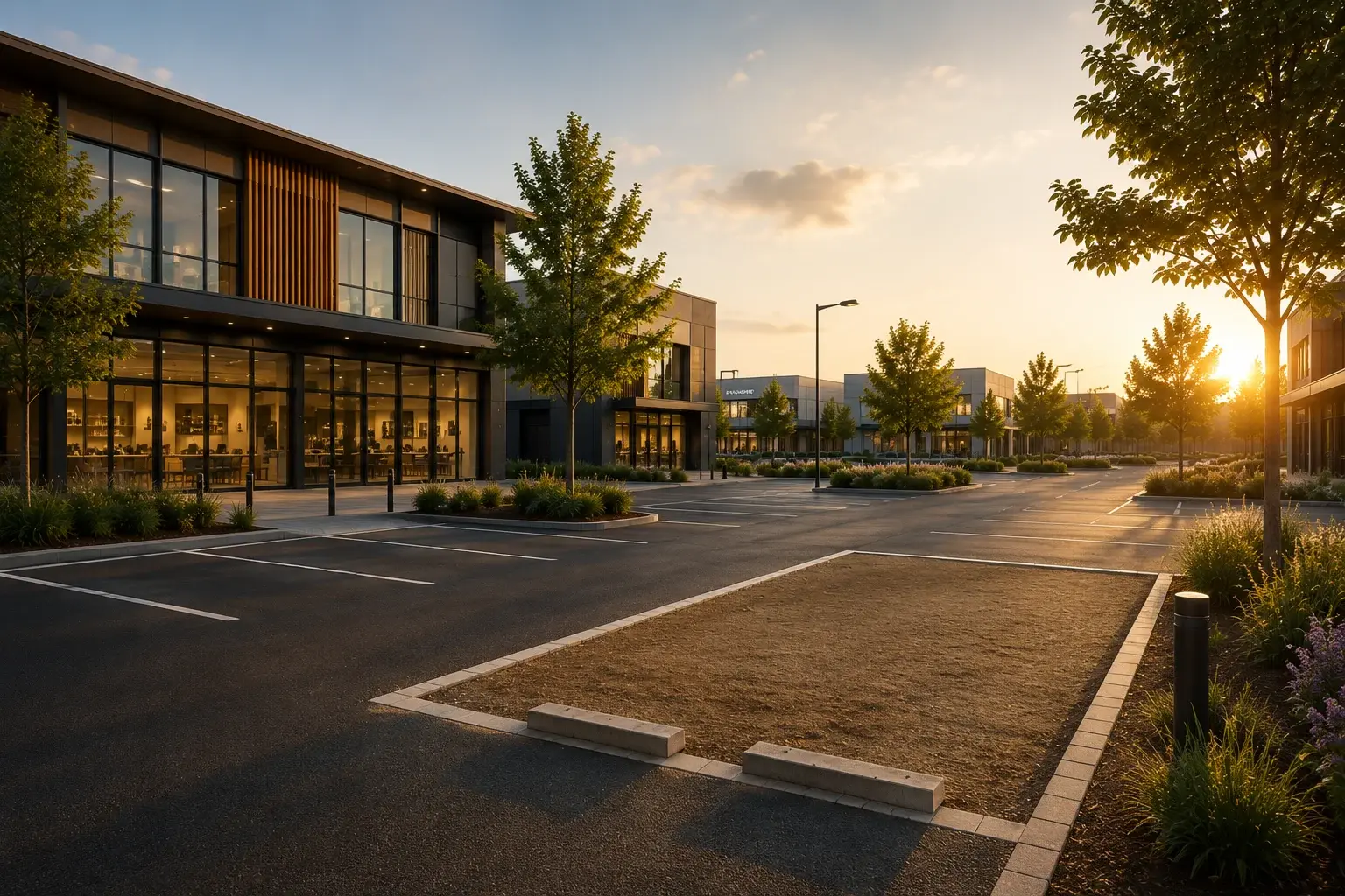 Emplacement de parking disponible dans une zone commerciale premium, pouvant accueillir un projet d'activité autonome.